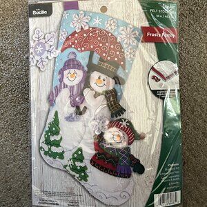 Bucilla Frosty Family Felt Stocking Kit 89683E